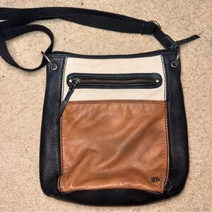 The Sak Black, Tan, and Cream Crossbody Bag